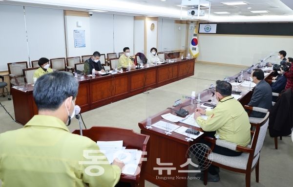 허태정 대전시장이 6일 대한요양병원협회 대전회 임원진들을 접견했다. (사진=대전시 제공)